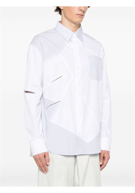 White Deconstructed shirt Feng Chen Wang - men FENG CHEN WANG | FUS19SR05WHT